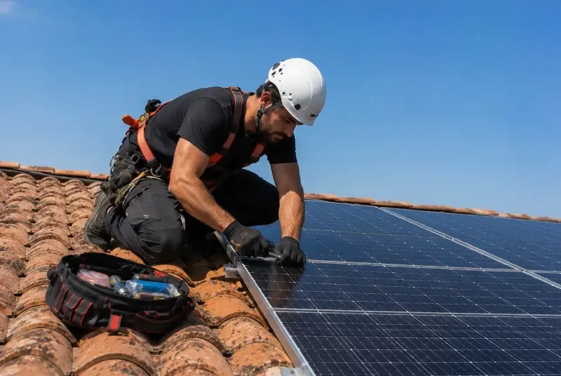 Maintenance et monitoring de panneaux solaires à Saint-Laurent-la-Vernède
